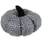 Northlight; 7.5" Gray Knitted Fall Harvest Tabletop Pumpkin; Category:Decor Pumpkins; Image:6